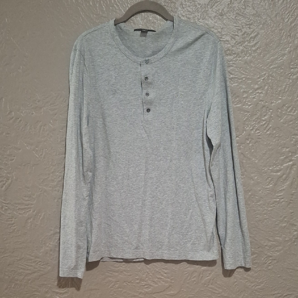 Michael Kors Men Heather Gray Shirt Size M